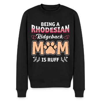 Dog mom A RHODESIAN RIDGEBACK MOM IS RUFF - Men's Premium Organic Jumper - black - Front - Nico (187cm)