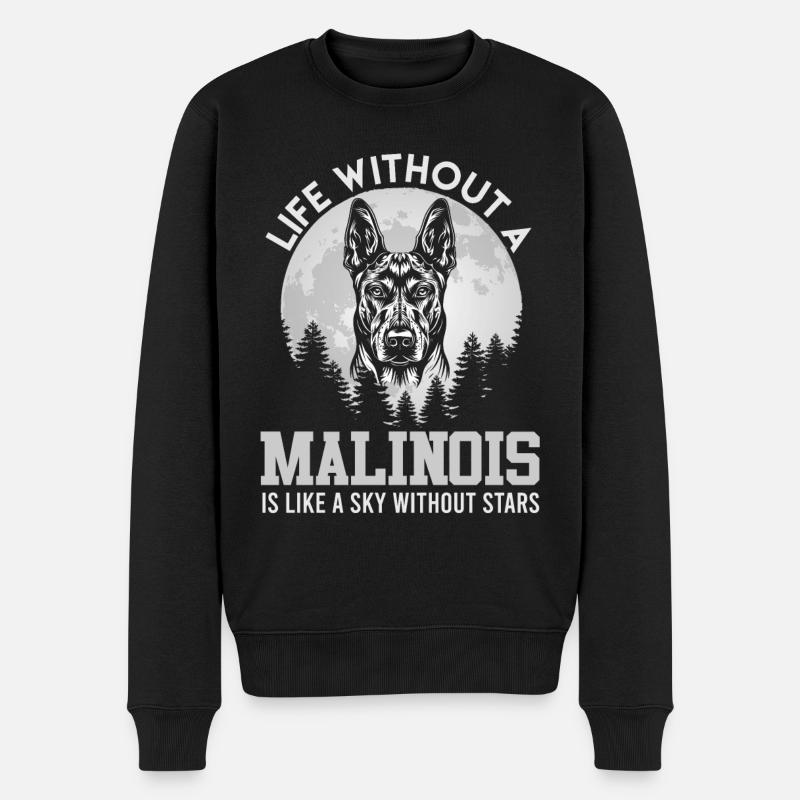 Berger Belge UNE VIE SANS MALINOIS - Pull Premium bio Homme - noir