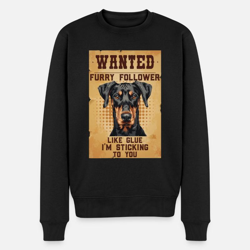 Doberman WANTED Hundebesitzer Dobermänner - Männer Premium Bio Pullover - Schwarz