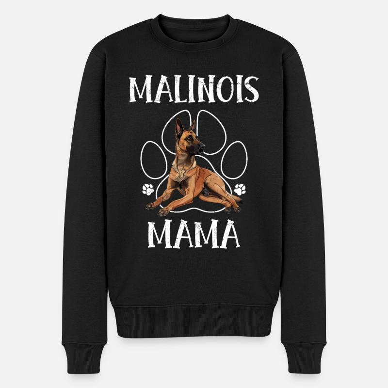 MALINOIS MAMA Propriétaire de chien belge - Pull Premium bio Homme - noir