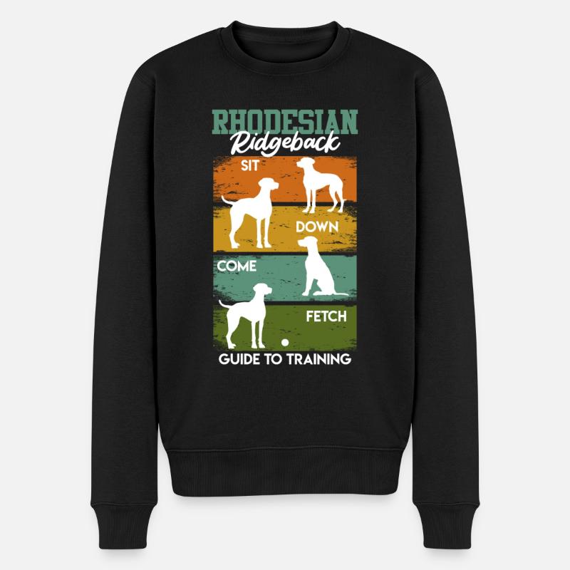 GUIDE D’ENTRAÎNEMENT RHODESIAN RIDGEBACK Drôle - Pull Premium bio Homme - noir