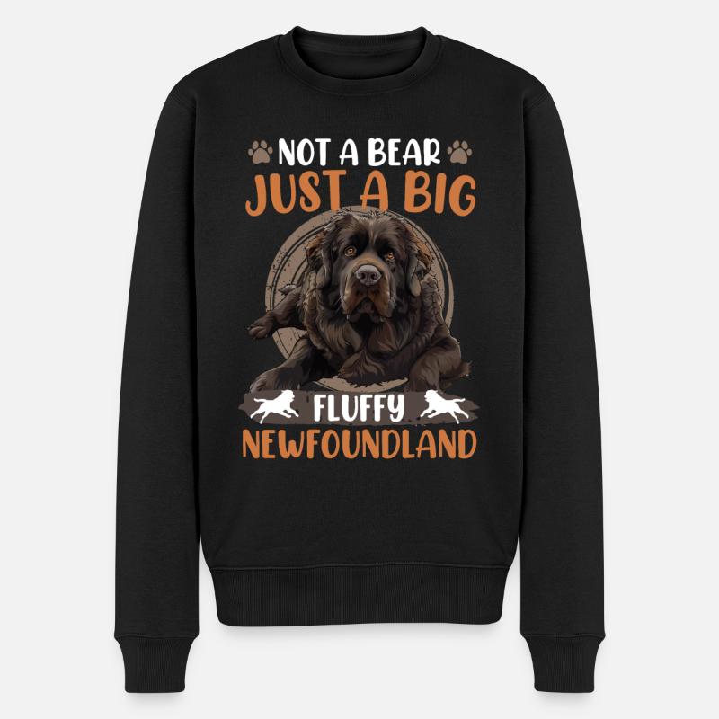 Neufundländer Hund KEIN BÄR NUR EIN GROßER - Männer Premium Bio Pullover - Schwarz