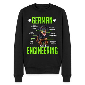 Dobermans GERMAN ENGINEERING Funny - Men's Premium Organic Jumper - black - Front - Nico (187cm)