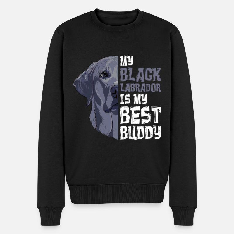 Labrador Hund My Laradorrador is my Best Buddy - Männer Premium Bio Pullover - Schwarz