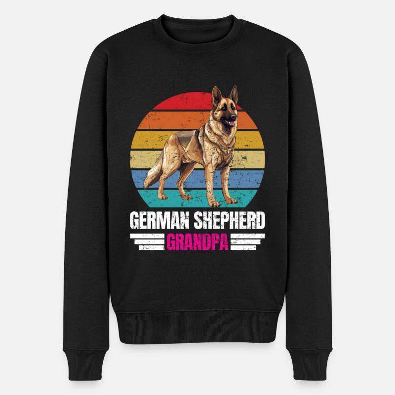 Deutscher Schäferhund GRAND-PÈRE BERGER ALLEMAND - Pull Premium bio Homme - noir