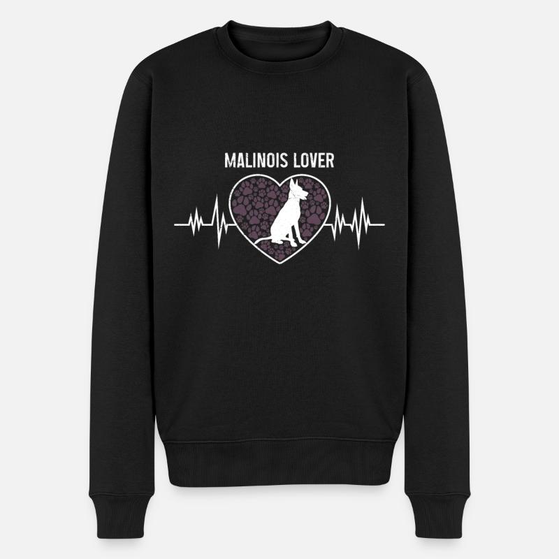 MALINOIS LOVER Belgischer Schäferhund Malinois - Männer Premium Bio Pullover - Schwarz