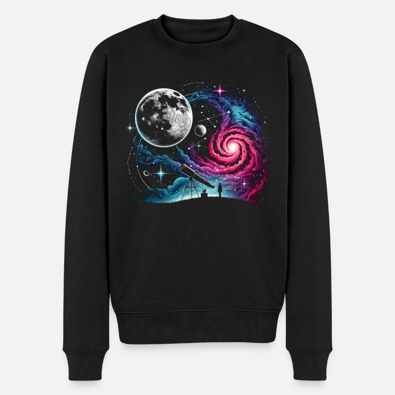 Télescope d’astronomie Espace - Pull Premium bio Homme - noir