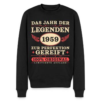 Jahr der Legenden 1959 geboren Vintage Geburtstag - Männer Premium Bio Pullover - Schwarz - Vorne - Nico (187cm)