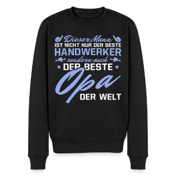 Bester Handwerker Opa Heimwerker - Männer Premium Bio Pullover - Schwarz - Vorne - Nico (187cm)