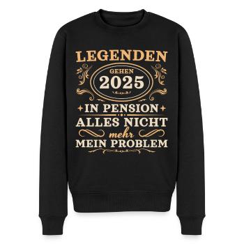 Pensionär Legenden gehen 2025 in Pension - Männer Premium Bio Pullover - Schwarz - Vorne - Nico (187cm)
