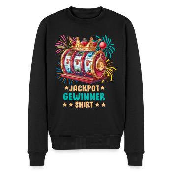 Slot Machine JACKPOT WINNER SHIRT 777 Casino - Men's Premium Organic Jumper - black - Front - Nico (187cm)