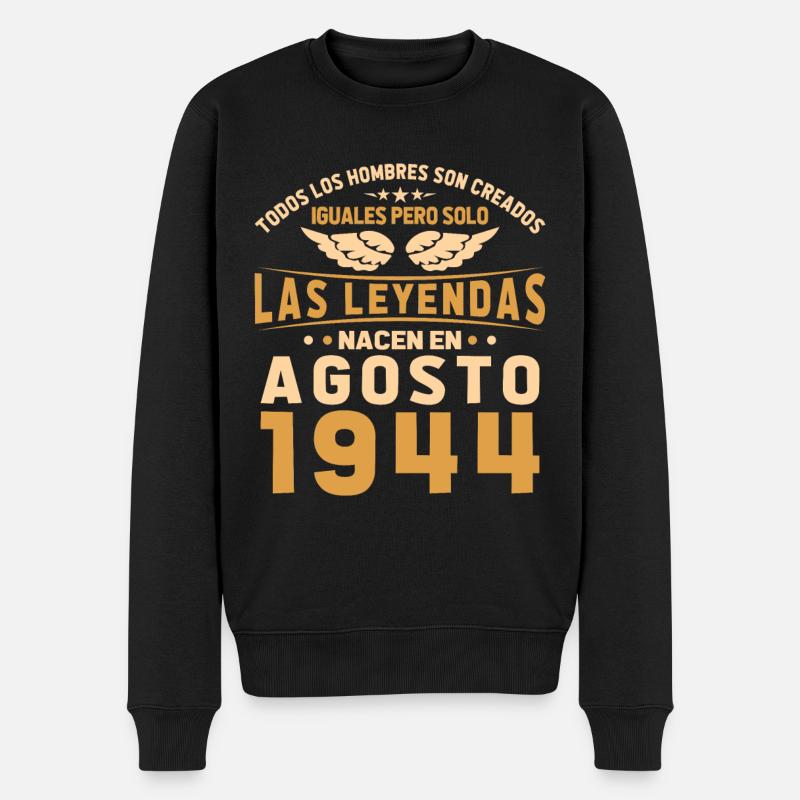 Die Legenden August 1944 - Männer Premium Bio Pullover - Schwarz
