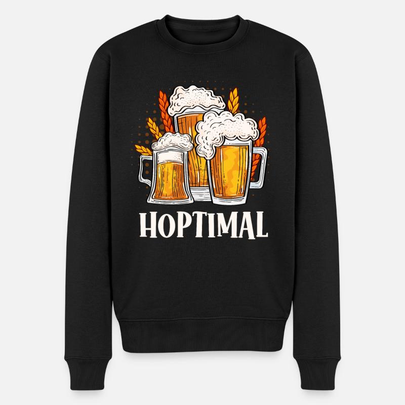 Hoptimal - Pull Premium bio Homme - noir