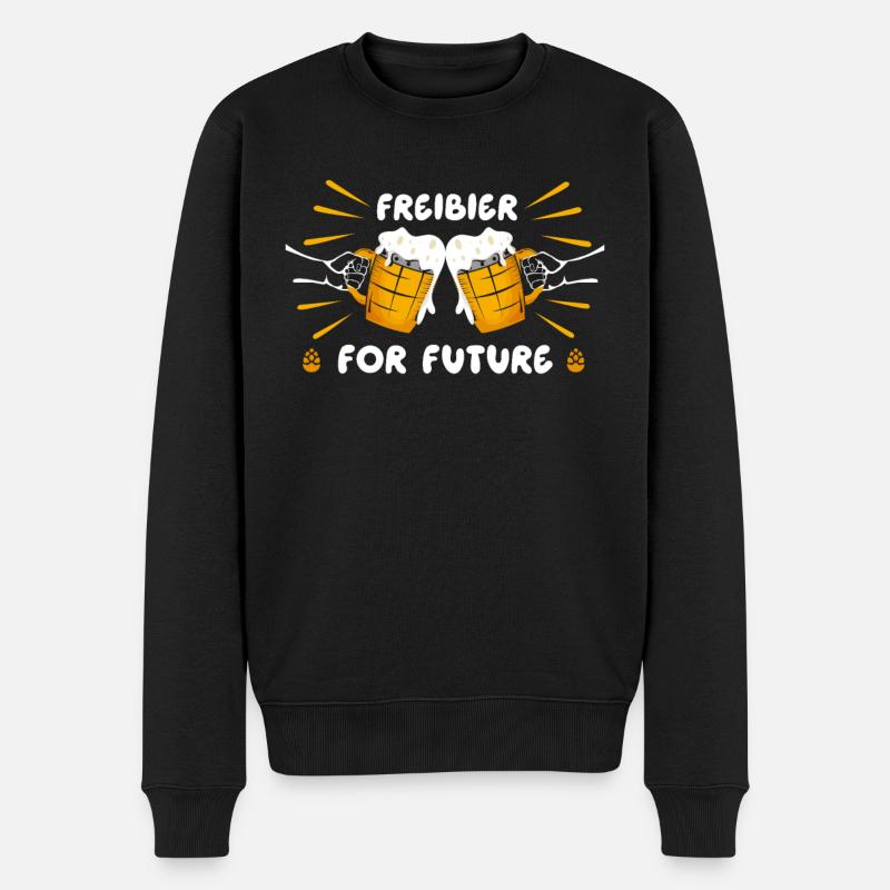Freibier for Future - Männer Premium Bio Pullover - Schwarz