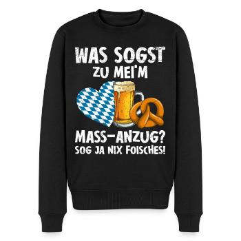 Que dites-vous de mon costume sur mesure ? - Pull Premium bio Homme - noir - Devant - Nico (187cm)