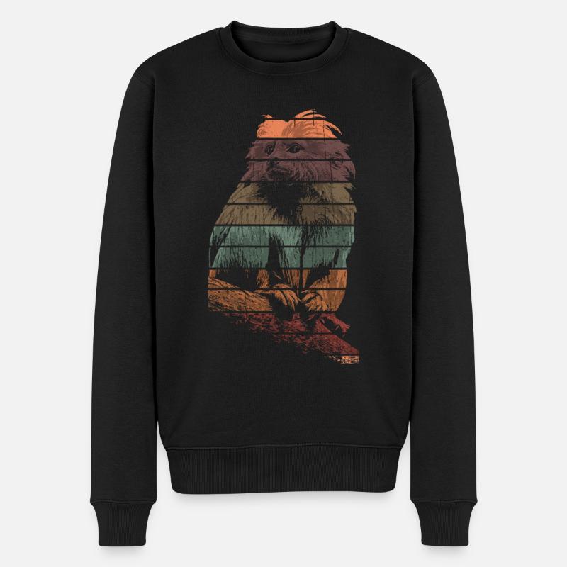 Tamarin Affe Primat - Männer Premium Bio Pullover - Schwarz