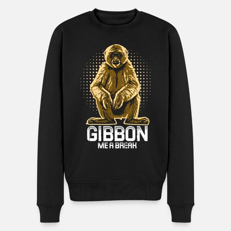 Gibbon - Drôle de dicton - Pull Premium bio Homme - noir