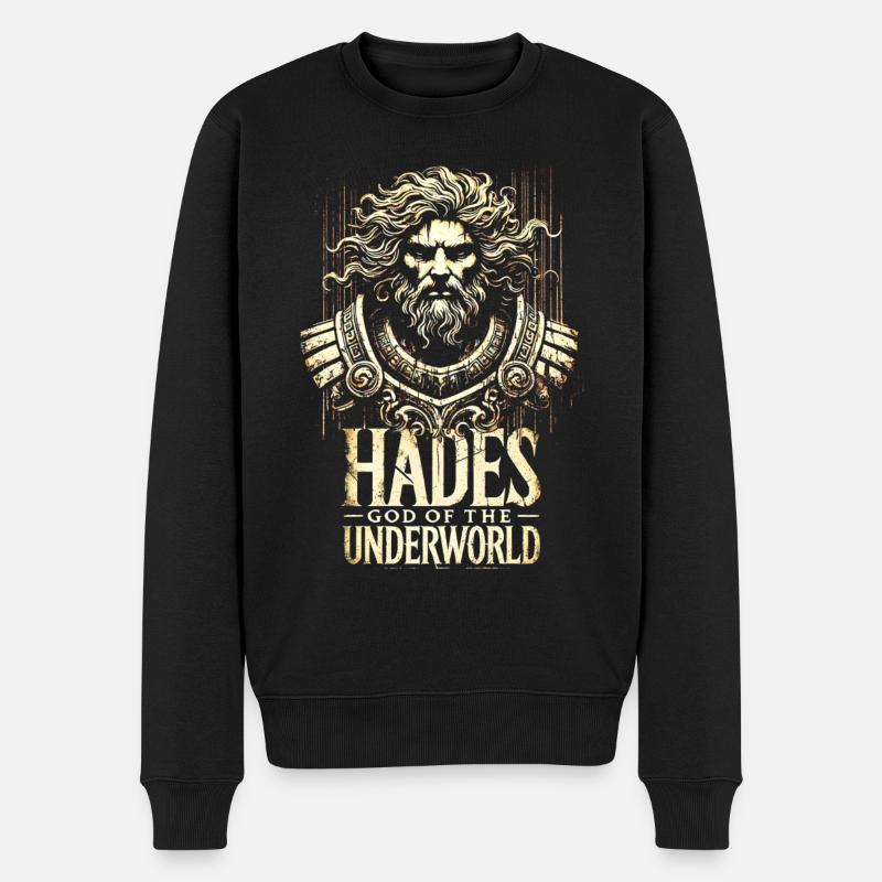 Hades - Griechischer Gott der Unterwelt - Männer Premium Bio Pullover - Schwarz