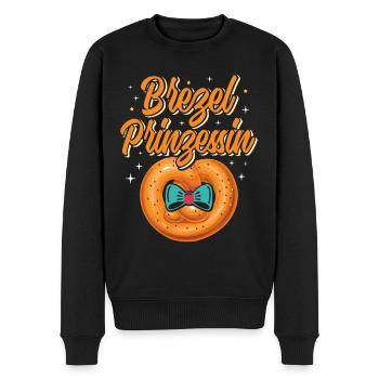 BREZEL PRINZESSIN Münchner Volksfest Frauen - Männer Premium Bio Pullover - Schwarz - Vorne - Nico (187cm)