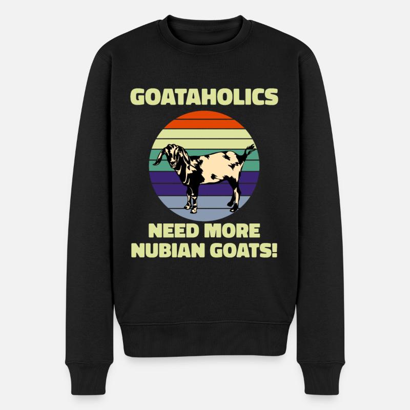 Nubisk gedeafhængighed: Ingen kur nødvendig - Økologisk premium-sweatshirt til mænd - sort