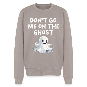Halloween Party DON'T GO ME ON THE GHOST Lustig - Männer Premium Bio Pullover - Taupe - Vorne - Nico (187cm)