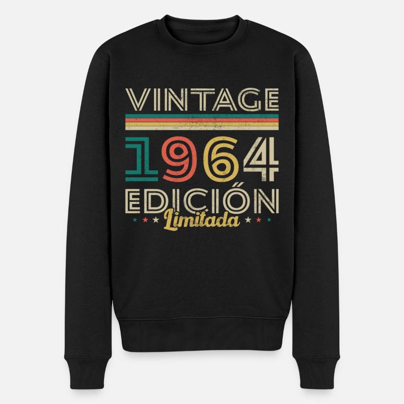 Vinatge 1964 Cadeau d’anniversaire - Pull Premium bio Homme - noir
