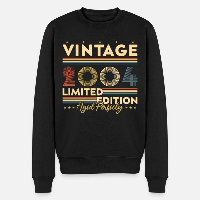Cadeau d'anniversaire Vinatge 2004 - Pull Premium bio Homme - noir