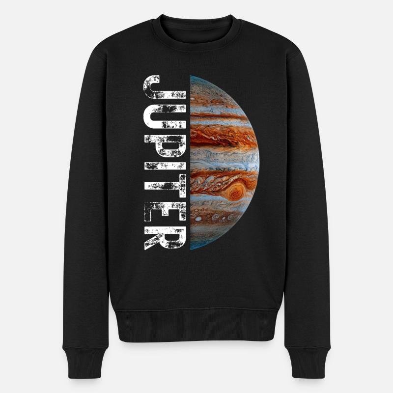 Jupiter planète système solaire - Pull Premium bio Homme - noir