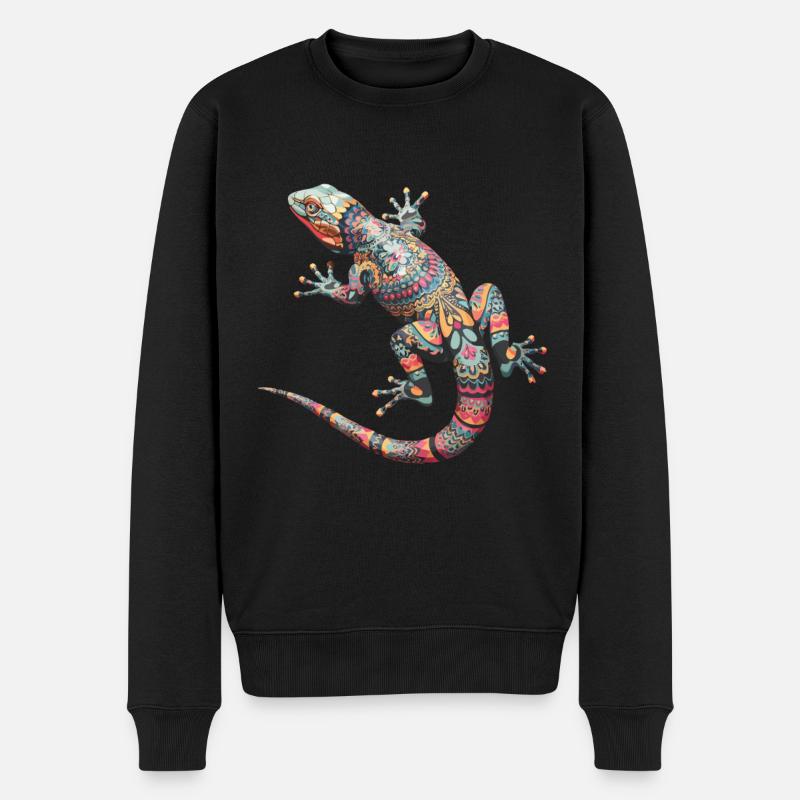 Niedliche Eidechse Terraristik für - Männer Premium Bio Pullover - Schwarz