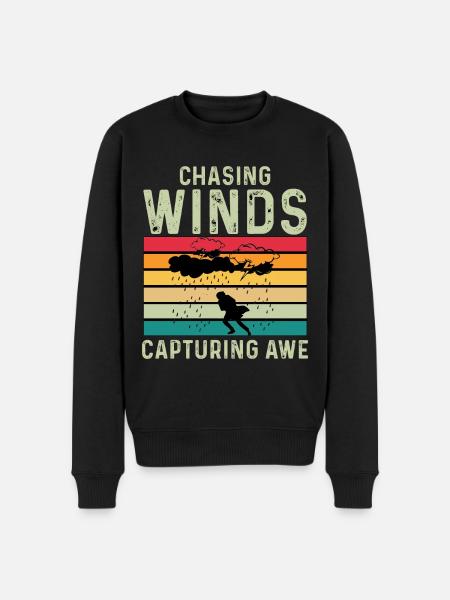 Sturmjagd: Windflüsterer - Männer Premium Bio Pullover - Schwarz