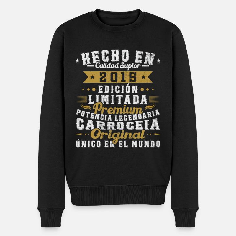 Cadeau d’anniversaire Made in 2015 - Pull Premium bio Homme - noir