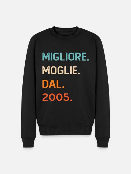 Wife since 2005 - Men's Premium Organic Jumper - black