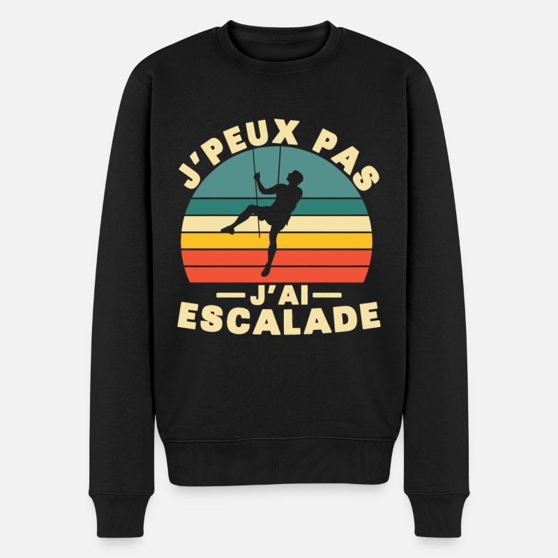 J'peux pas j'ai escalade - Pull Premium bio Homme - noir