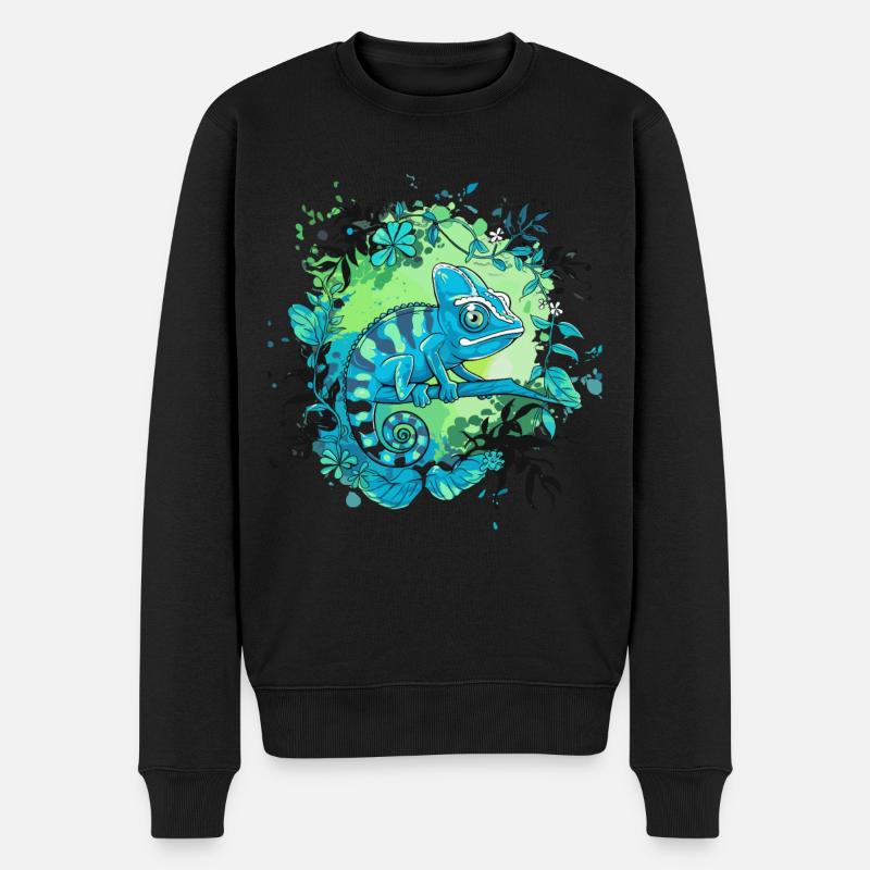 Chameleonaire A Rich Lizard für - Männer Premium Bio Pullover - Schwarz