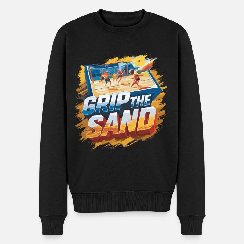 Beachvolleyball The Sand - Männer Premium Bio Pullover - Schwarz