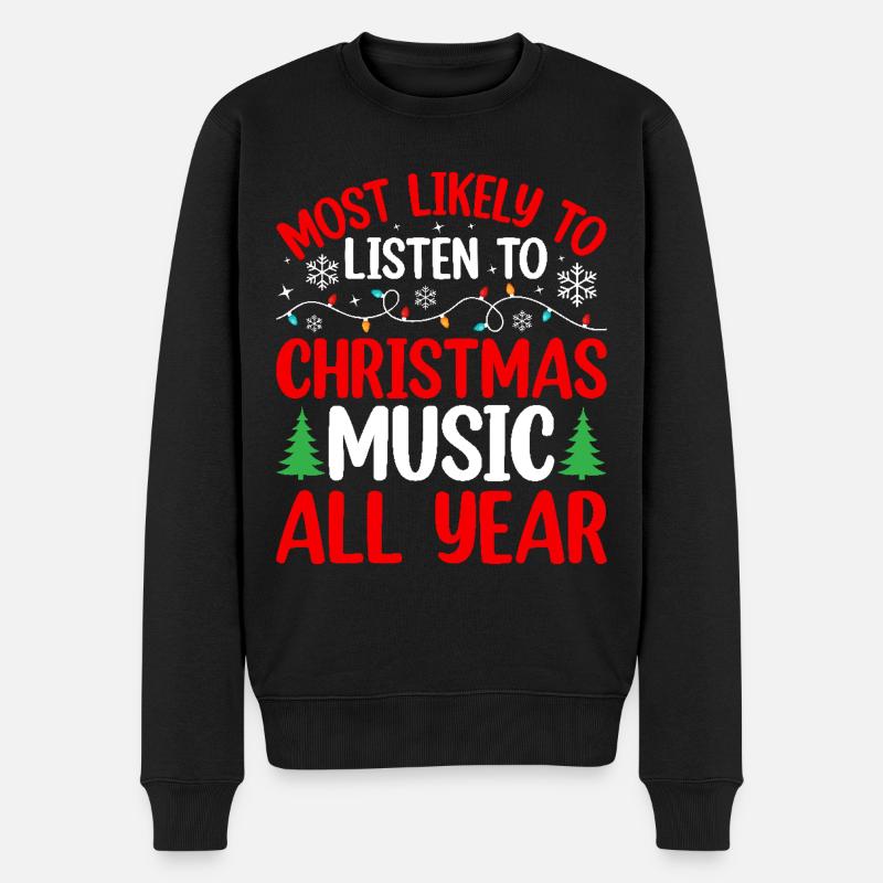 Weihnachten Weihnachts Elfen - Männer Premium Bio Pullover - Schwarz