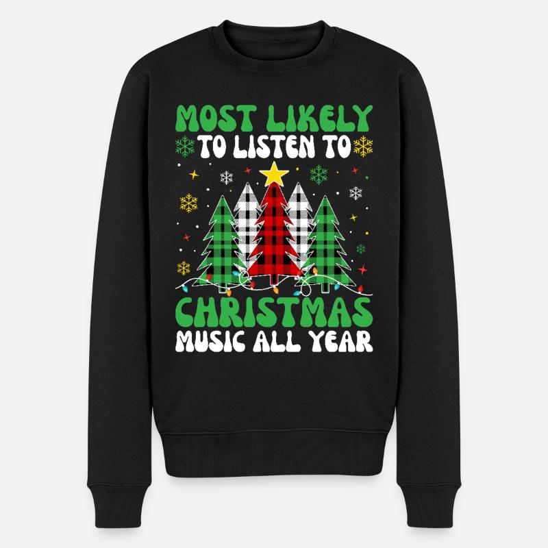 Weihnachten Weihnachts Elfen - Männer Premium Bio Pullover - Schwarz