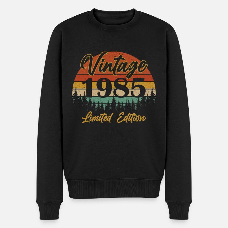 1985 Vintage Retro Cadeau D’anniversaire - Pull Premium bio Homme - noir