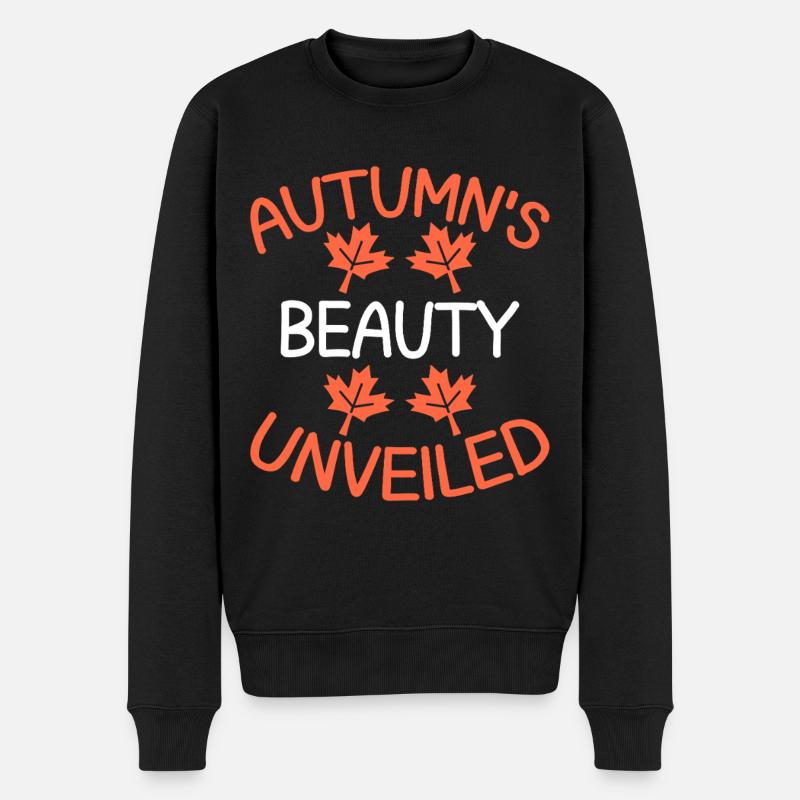 Blattpeeper Feuillage d’automne Peeper d’automne - Pull Premium bio Homme - noir