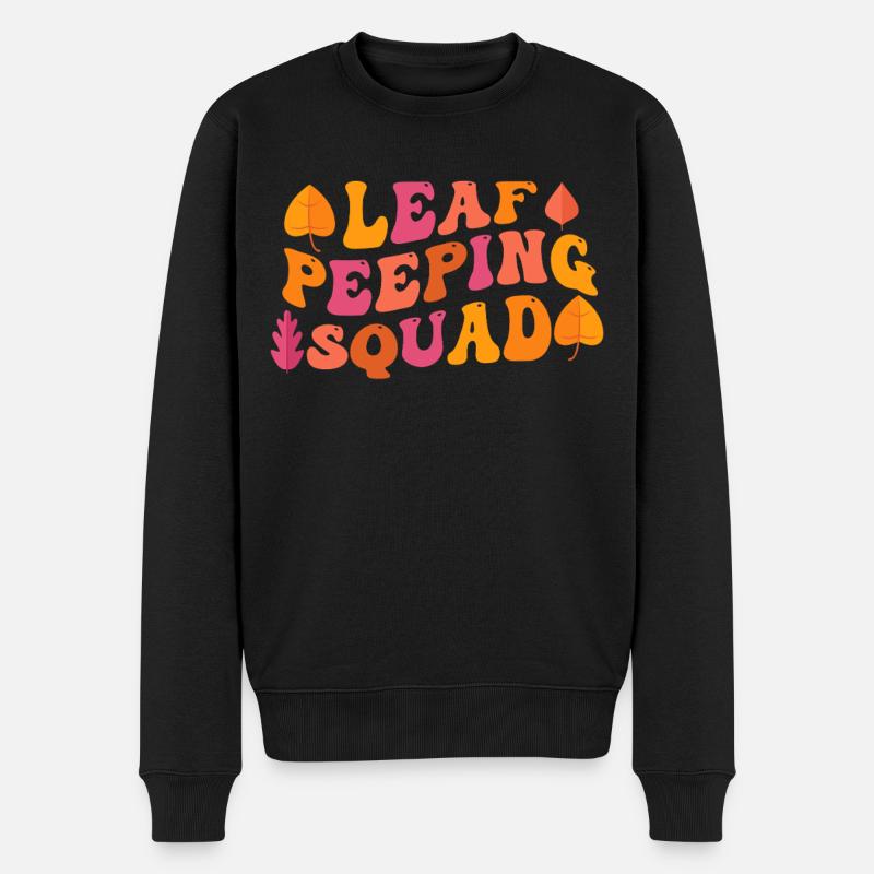 Blattpeeper Feuillage d’automne Peeper d’automne - Pull Premium bio Homme - noir