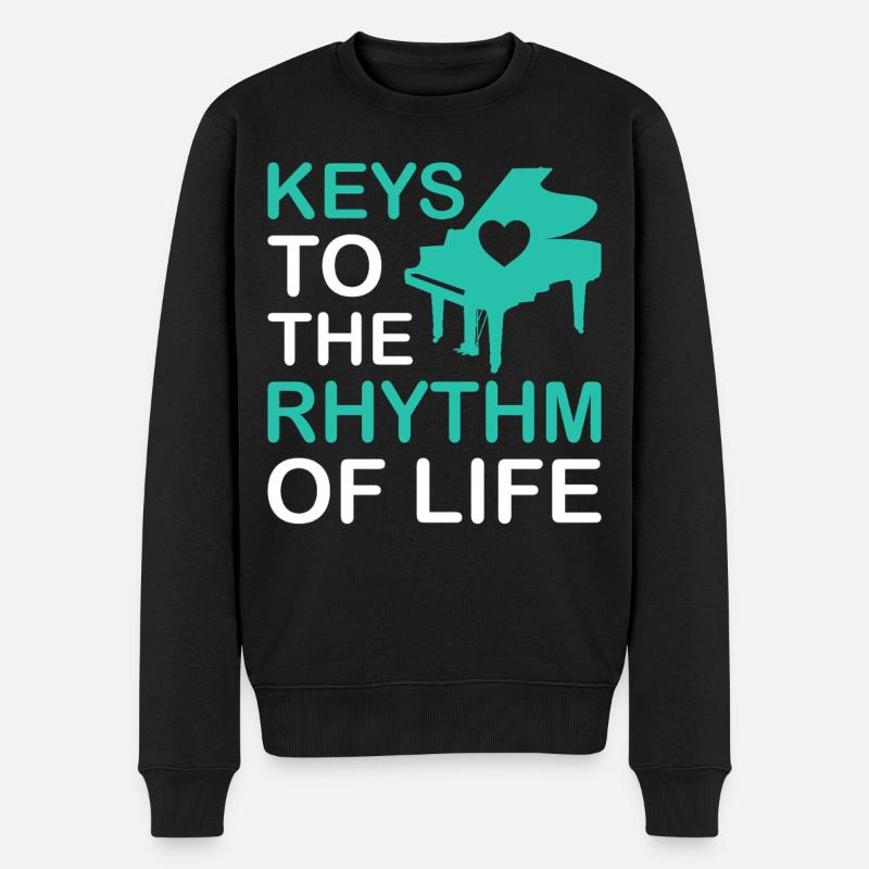 Piano Klavier Pianiste - Pull Premium bio Homme - noir