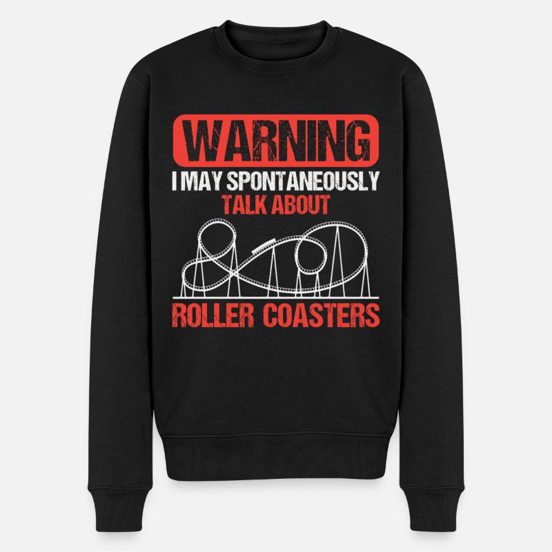 Achterbahnstrecke Achterbahnliebhaber Völker - Männer Premium Bio Pullover - Schwarz