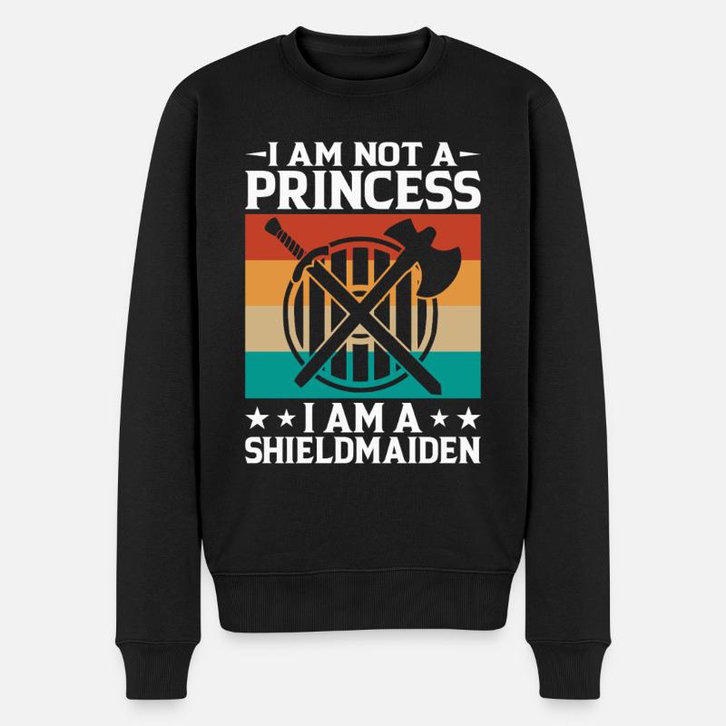Shieldmaiden Lagertha Guerrière germanique - Pull Premium bio Homme - noir
