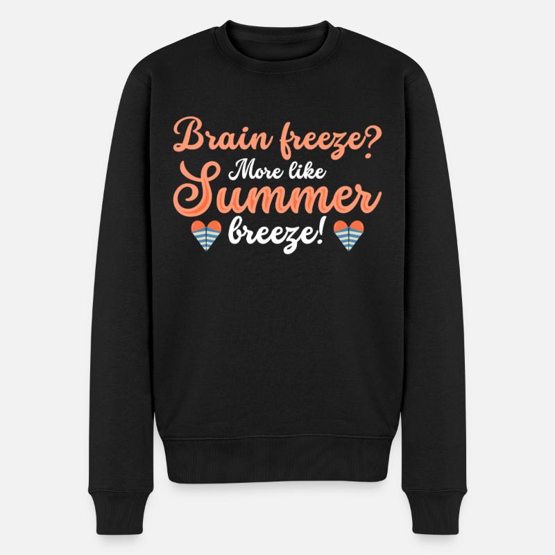 cône de neige glace plage - Pull Premium bio Homme - noir