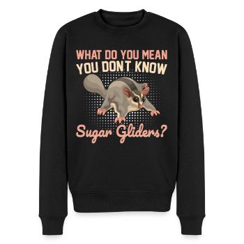 Sugar glider - Men's Premium Organic Jumper - black - Front - Nico (187cm)