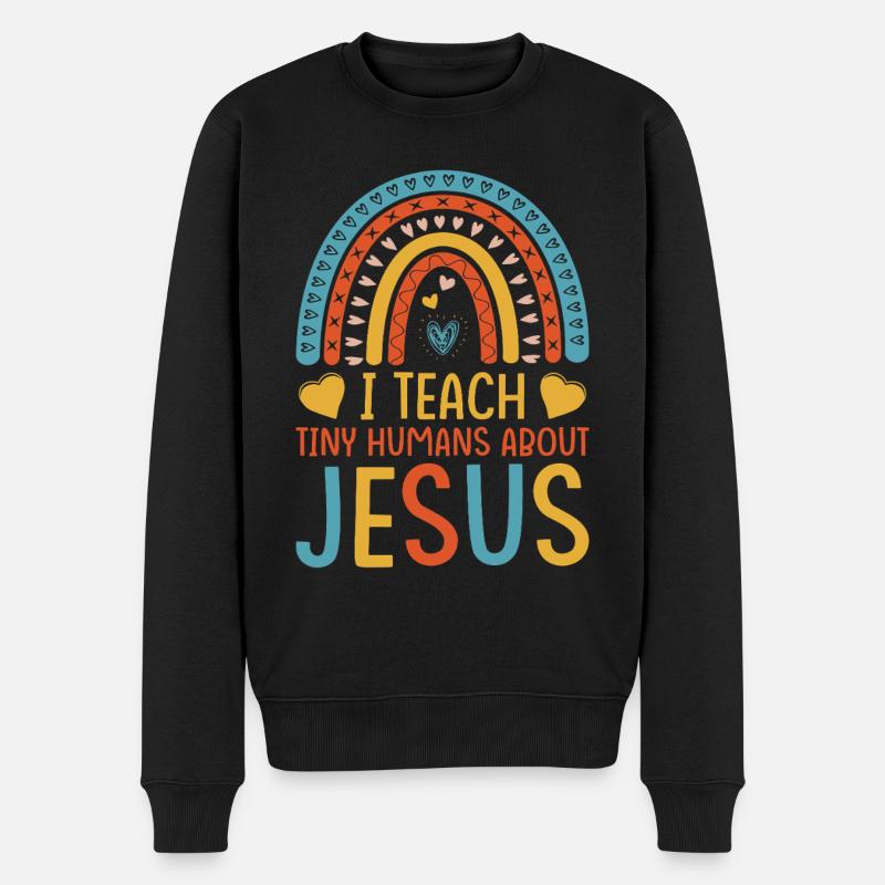 Dieu Jésus Pasteur Chrstian - Pull Premium bio Homme - noir