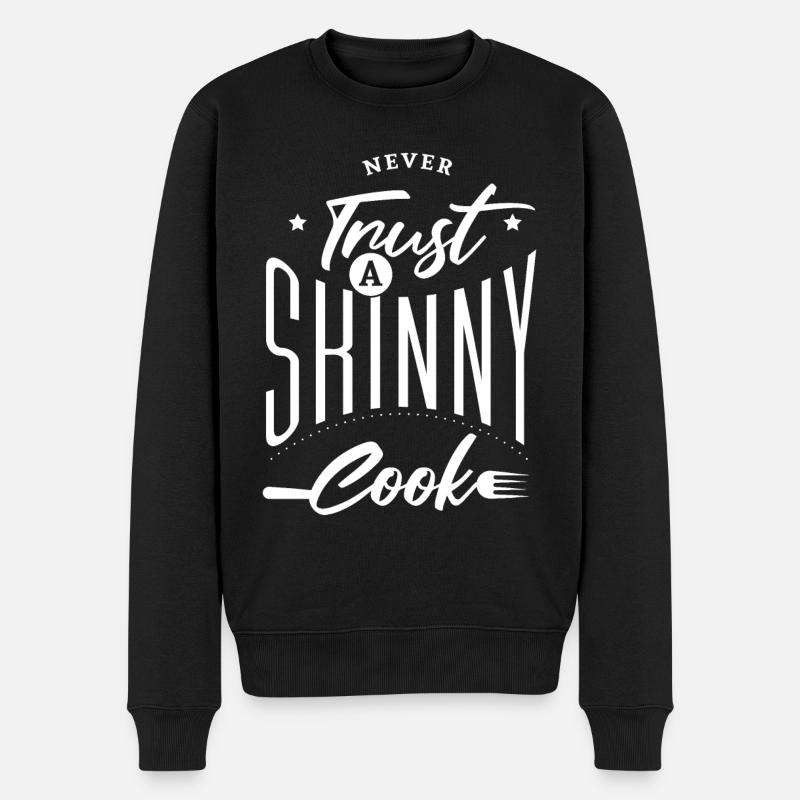 Ne faites jamais confiance à un cuisinier mince - Pull Premium bio Homme - noir