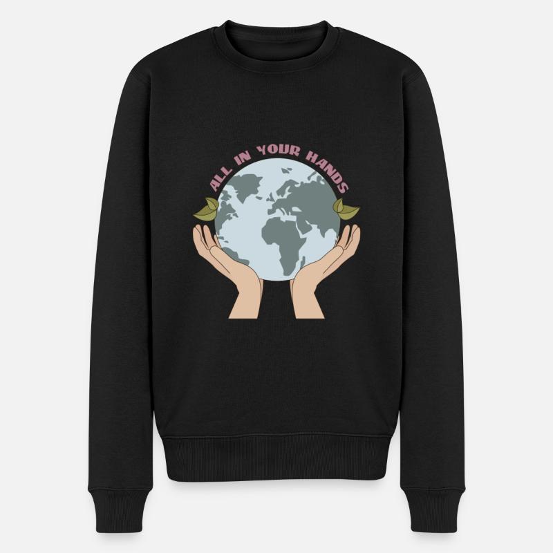 Sauvez l'idée cadeau Earth Planet - Pull Premium bio Homme - noir