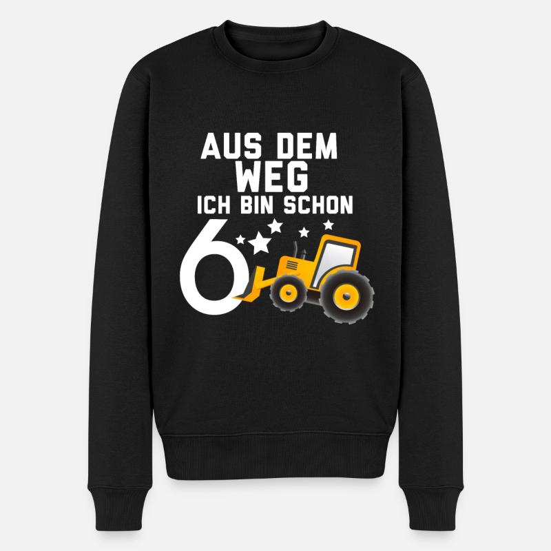Aus dem Weg Ich bin 6 Jahre Geburtstag Geschenk - Männer Premium Bio Pullover - Schwarz