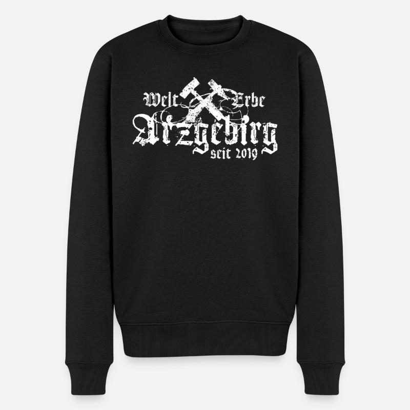 Arzgebirg Welterbe 2019 Erzgebirge Erzgebirger - Männer Premium Bio Pullover - Schwarz